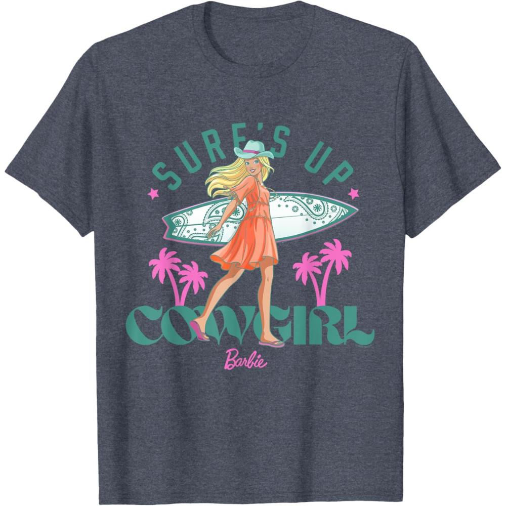 imageBarbie  Surfs Up Cowgirl TShirtHeather Blue