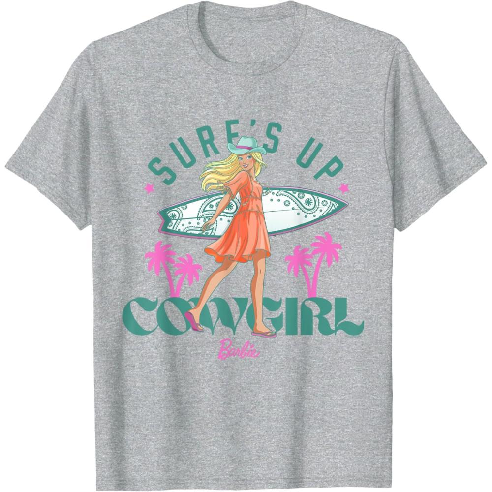 imageBarbie  Surfs Up Cowgirl TShirtHeather Grey