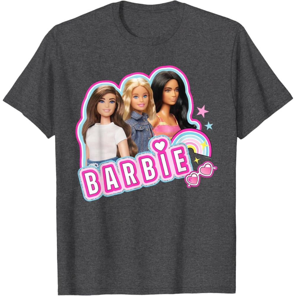 imageBarbie  Weekends Best Friends Fun TShirtDark Heather Grey