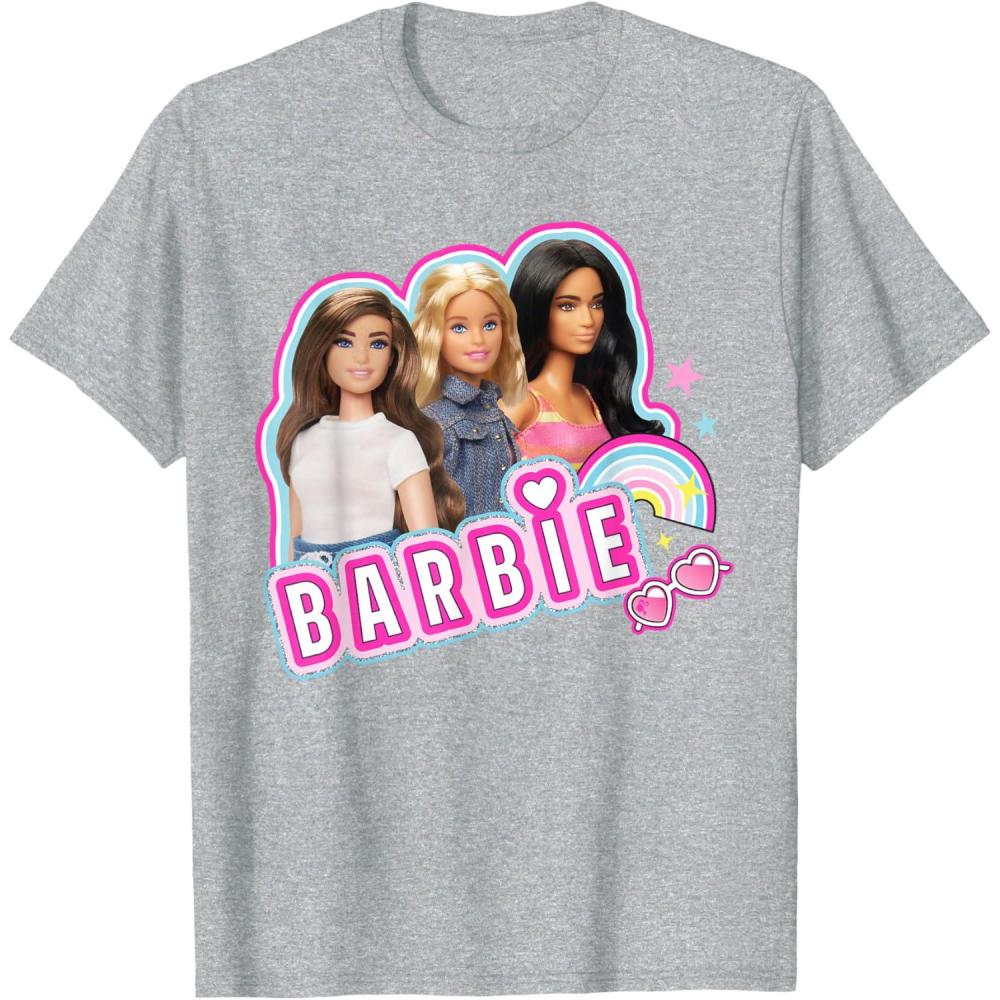 imageBarbie  Weekends Best Friends Fun TShirtHeather Grey