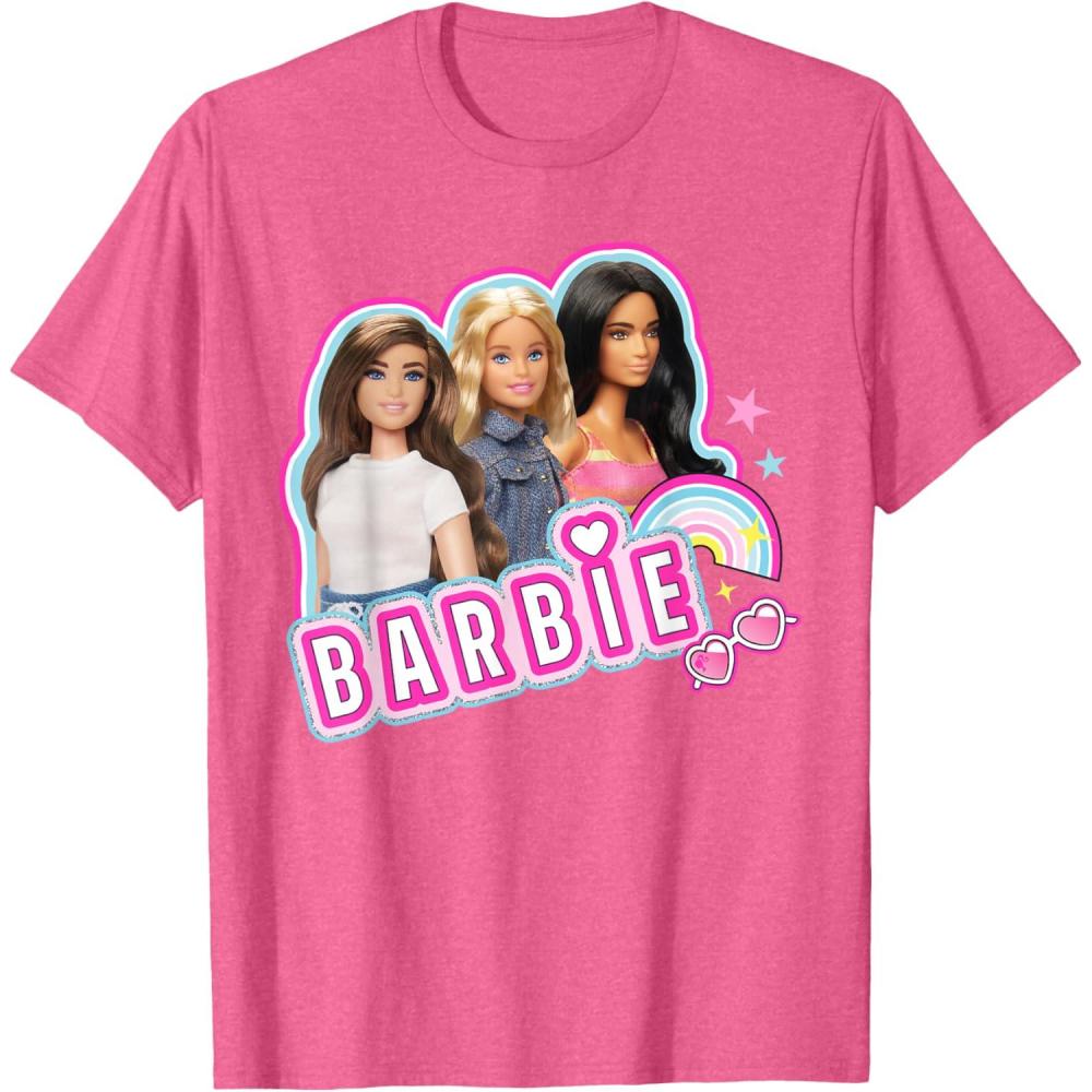 imageBarbie  Weekends Best Friends Fun TShirtPink Heather