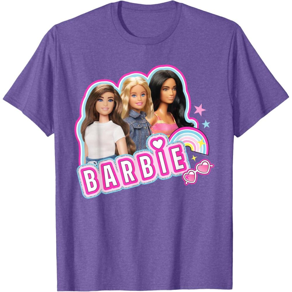 imageBarbie  Weekends Best Friends Fun TShirtPurple Heather