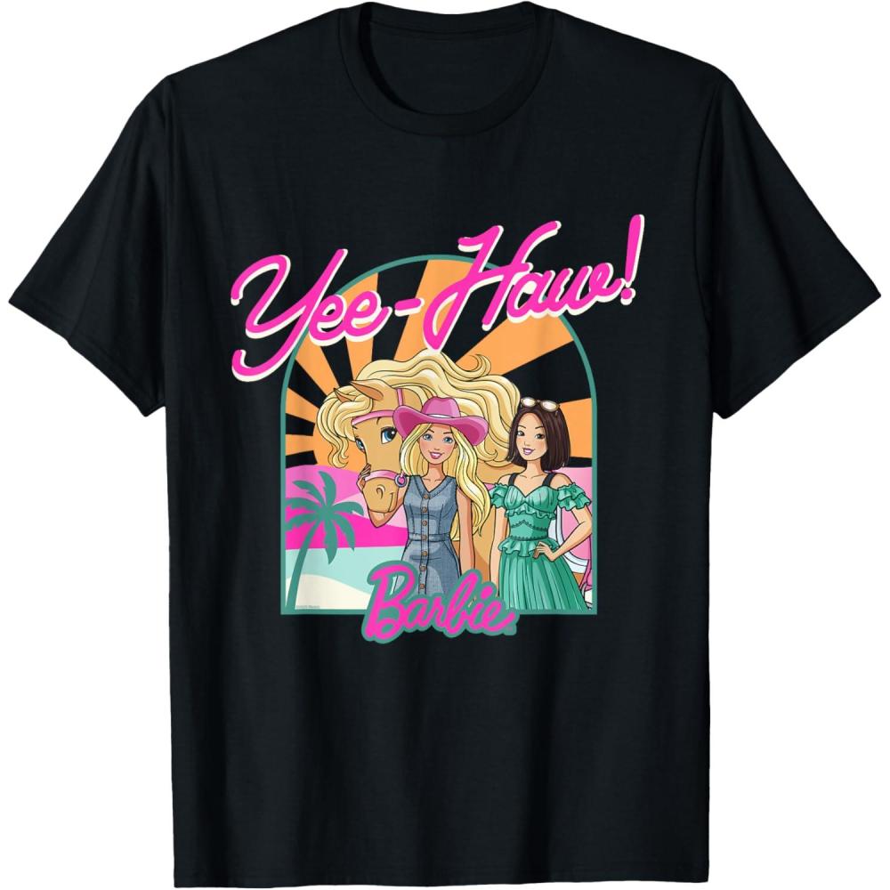 imageBarbie  YeeHaw Sunset TShirtBlack