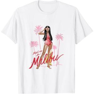 imageBarbie  Meet me in Malibu Illustration TShirtWhite