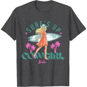 imageBarbie  Surfs Up Cowgirl TShirtDark Heather Grey