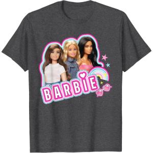 imageBarbie  Weekends Best Friends Fun TShirtDark Heather Grey