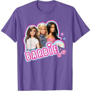 imageBarbie  Weekends Best Friends Fun TShirtPurple Heather