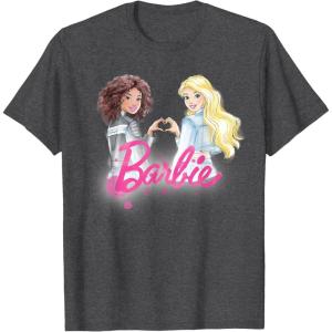 imageBarbie  BFF Heart TShirtDark Heather Grey