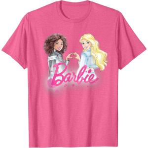 imageBarbie  BFF Heart TShirtPink Heather