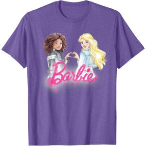 imageBarbie  BFF Heart TShirtPurple Heather