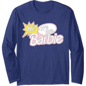 imageBarbie  Hi Its Me Barbie Long Sleeve TShirtNavy Blue