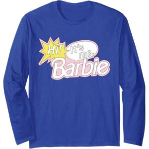 imageBarbie  Hi Its Me Barbie Long Sleeve TShirtRoyal Blue