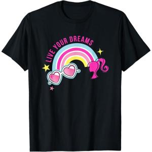 imageBarbie  Live Your Dreams Rainbow TShirtBlack
