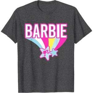 imageBarbie  Pastel Rainbow TShirtDark Heather Grey