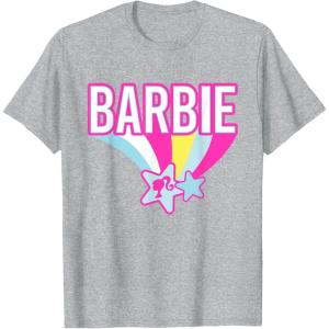 imageBarbie  Pastel Rainbow TShirtHeather Grey