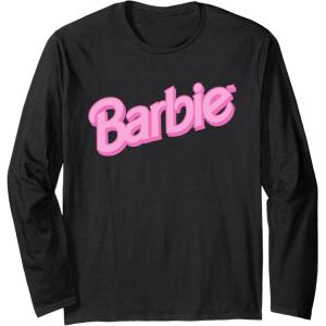imageBarbie Pink Logo Long Sleeve TShirtBlack