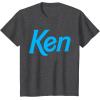 imageBarbie Ken 1990s Logo TShirt  Unisex Adults Kids  Black  Short Sleeve  Classic Fit  Crew Neck  Modern  Letter Print  Classic  1 Count  Adults Nostalgic Fans Classic Style EnthusiastsDark Heather Grey