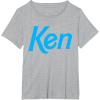 imageBarbie Ken 1990s Logo TShirt  Unisex Adults Kids  Black  Short Sleeve  Classic Fit  Crew Neck  Modern  Letter Print  Classic  1 Count  Adults Nostalgic Fans Classic Style EnthusiastsHeather Grey