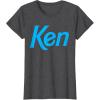 imageBarbie Ken 1990s Logo TShirt  Unisex Adults Kids  Black  Short Sleeve  Classic Fit  Crew Neck  Modern  Letter Print  Classic  1 Count  Adults Nostalgic Fans Classic Style EnthusiastsDark Heather Grey