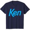 imageBarbie Ken 1990s Logo TShirt  Unisex Adults Kids  Black  Short Sleeve  Classic Fit  Crew Neck  Modern  Letter Print  Classic  1 Count  Adults Nostalgic Fans Classic Style EnthusiastsNavy Blue