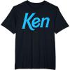 imageBarbie Ken 1990s Logo TShirt  Unisex Adults Kids  Black  Short Sleeve  Classic Fit  Crew Neck  Modern  Letter Print  Classic  1 Count  Adults Nostalgic Fans Classic Style EnthusiastsBlack
