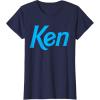 imageBarbie Ken 1990s Logo TShirt  Unisex Adults Kids  Black  Short Sleeve  Classic Fit  Crew Neck  Modern  Letter Print  Classic  1 Count  Adults Nostalgic Fans Classic Style EnthusiastsNavy Blue