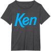 imageBarbie Ken 1990s Logo TShirt  Unisex Adults Kids  Black  Short Sleeve  Classic Fit  Crew Neck  Modern  Letter Print  Classic  1 Count  Adults Nostalgic Fans Classic Style EnthusiastsDark Heather Grey