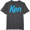 imageBarbie Ken 1990s Logo TShirt  Unisex Adults Kids  Black  Short Sleeve  Classic Fit  Crew Neck  Modern  Letter Print  Classic  1 Count  Adults Nostalgic Fans Classic Style EnthusiastsDark Heather Grey