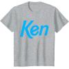 imageBarbie Ken 1990s Logo TShirt  Unisex Adults Kids  Black  Short Sleeve  Classic Fit  Crew Neck  Modern  Letter Print  Classic  1 Count  Adults Nostalgic Fans Classic Style EnthusiastsHeather Grey