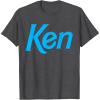 imageBarbie Ken 1990s Logo TShirt  Unisex Adults Kids  Black  Short Sleeve  Classic Fit  Crew Neck  Modern  Letter Print  Classic  1 Count  Adults Nostalgic Fans Classic Style EnthusiastsDark Heather Grey