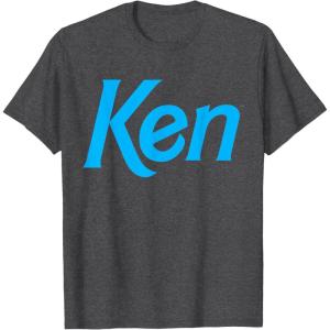 imageBarbie Ken 1990s Logo TShirt  Unisex Adults Kids  Black  Short Sleeve  Classic Fit  Crew Neck  Modern  Letter Print  Classic  1 Count  Adults Nostalgic Fans Classic Style EnthusiastsDark Heather Grey