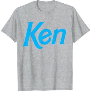imageBarbie Ken 1990s Logo TShirt  Unisex Adults Kids  Black  Short Sleeve  Classic Fit  Crew Neck  Modern  Letter Print  Classic  1 Count  Adults Nostalgic Fans Classic Style EnthusiastsHeather Grey