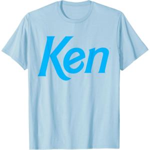 imageBarbie Ken 1990s Logo TShirt  Unisex Adults Kids  Black  Short Sleeve  Classic Fit  Crew Neck  Modern  Letter Print  Classic  1 Count  Adults Nostalgic Fans Classic Style EnthusiastsBaby Blue
