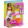 imageBarbie Crayola Rainbow Fruit Surprise StrawberryScented Brunette Doll and Fashions Creative Art Fashion Toy Gift for 5 Year Olds and Up