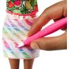 imageBarbie Crayola Rainbow Fruit Surprise StrawberryScented Brunette Doll and Fashions Creative Art Fashion Toy Gift for 5 Year Olds and Up