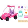 imageBarbie Mysteries Beach Detectives Playset with Beach Buggy Toy Car ampamp 10 Accessories Including Beach Chair ampamp Towel