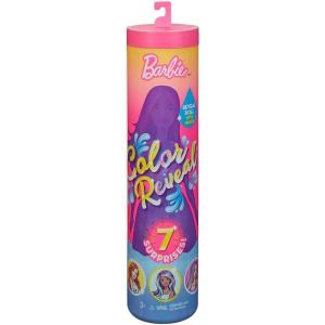 imageBarbie Color Reveal Doll with 7 Surprises Water Reveals Dolls Look ampamp Creates Color Change on Face ampamp Sculpted Hair 4 Mystery Bags Contain Surprise Wig Skirt Shoes ampamp Sponge AnimalThemedAnimal Series