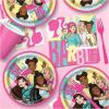 imageBarbie and Friends Pink Birthday Party Table Decorations Round Paper Dessert Plates and Lunch Napkins 16 Plates ampamp Napkins