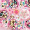 imageHOME ampamp HOOPLA Barbie and Friends Pink Birthday Party Table Decorations Round Paper Dinner Plates and Lunch Napkins 16 Plates ampamp Napkins