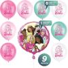 imageHome ampamp Hoopla  Barbie and Friends Pink Birthday Party Decorations Foil and Latex Balloon Set 9 Balloons