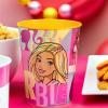 imagePink Barbie Design Plastic Stadium Cup 16 oz 1 Count  Durable Drinkware Ideal for Kids Birthdays Themed Events ampamp Everyday UsePink