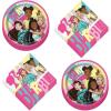 imageBarbie and Friends Pink Birthday Party Table Decorations Round Paper Dessert Plates and Lunch Napkins 16 Plates ampamp Napkins