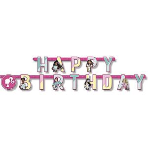 imageUnique Barbie Happy Birthday Jointed Banner 65quot  1 Count  For Kids Birthdays ampamp Events