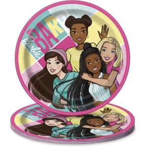 imageUnique Barbie Rectangular Plastic Table Cover 54 x 84Side Plates