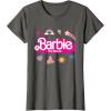 imageBarbie The Movie  Movie Logo Icons TShirtAsphalt Grey