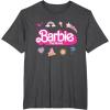 imageBarbie The Movie  Movie Logo Icons TShirtDark Heather Grey