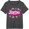 imageBarbie The Movie  Movie Logo Icons TShirtDark Heather Grey