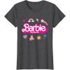 imageBarbie The Movie  Movie Logo Icons TShirtDark Heather Grey