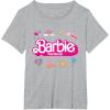 imageBarbie The Movie  Movie Logo Icons TShirtHeather Grey