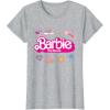 imageBarbie The Movie  Movie Logo Icons TShirtHeather Grey